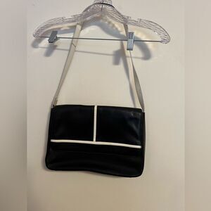 Vintage Ralph Lauren Black and White Shoulder Bag